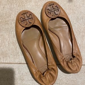 Tory Burch Camel Ballet Flats